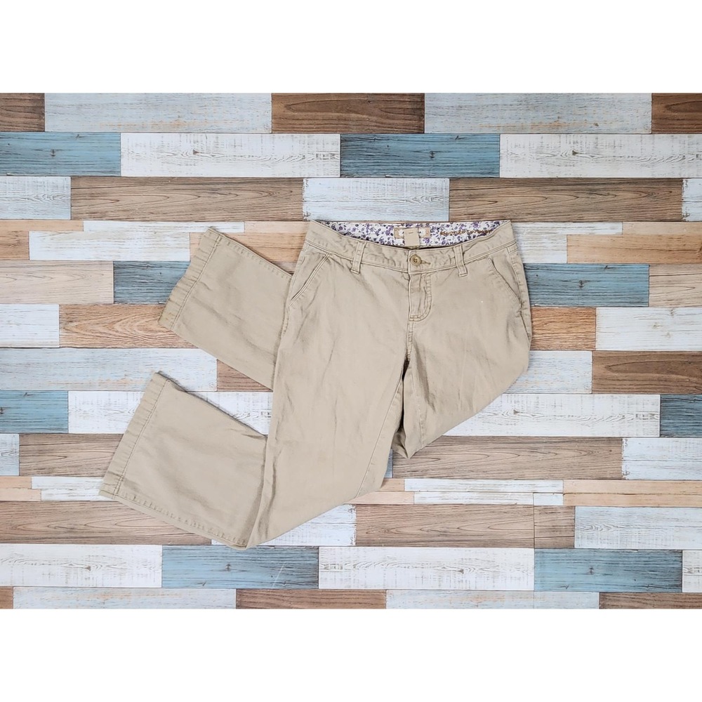 Arizona Jeans Classic‎ Women's Khaki Flare Bootcut Pants Sz 3 Short